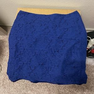 the limited blue floral skirt